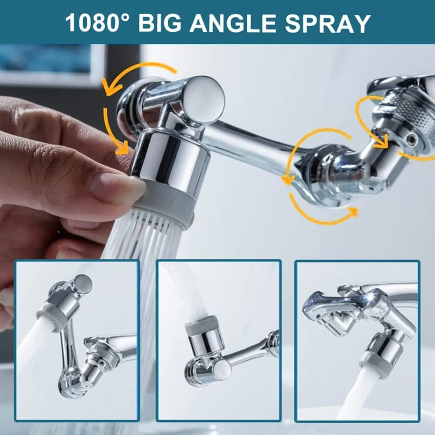 FlexiFlow™ – 1080° Draaibare Kraanadapter | Ultieme Bewegingsvrijheid voor Jouw Wastafel | 50% KORTING - Image 4