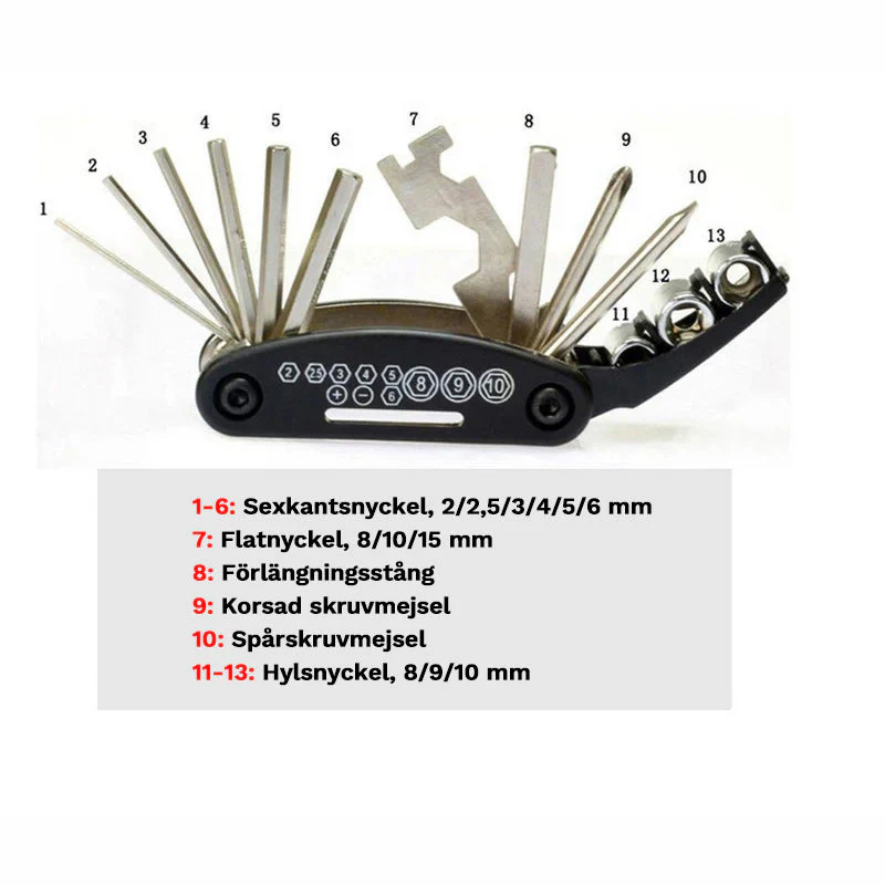 16-in-1 verchroomde EDC-multitool - Image 2
