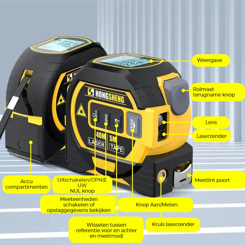 3-in-1 infrarood laserbandmeting - Image 4