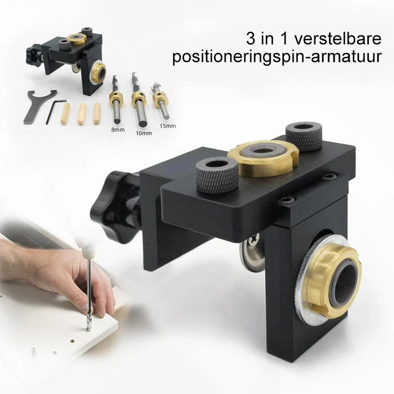 3 in 1  verstelbare houtbewerking boorzoeker ponsgereedschap - Image 3