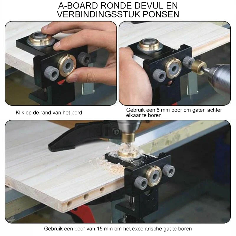 3 in 1  verstelbare houtbewerking boorzoeker ponsgereedschap - Image 4