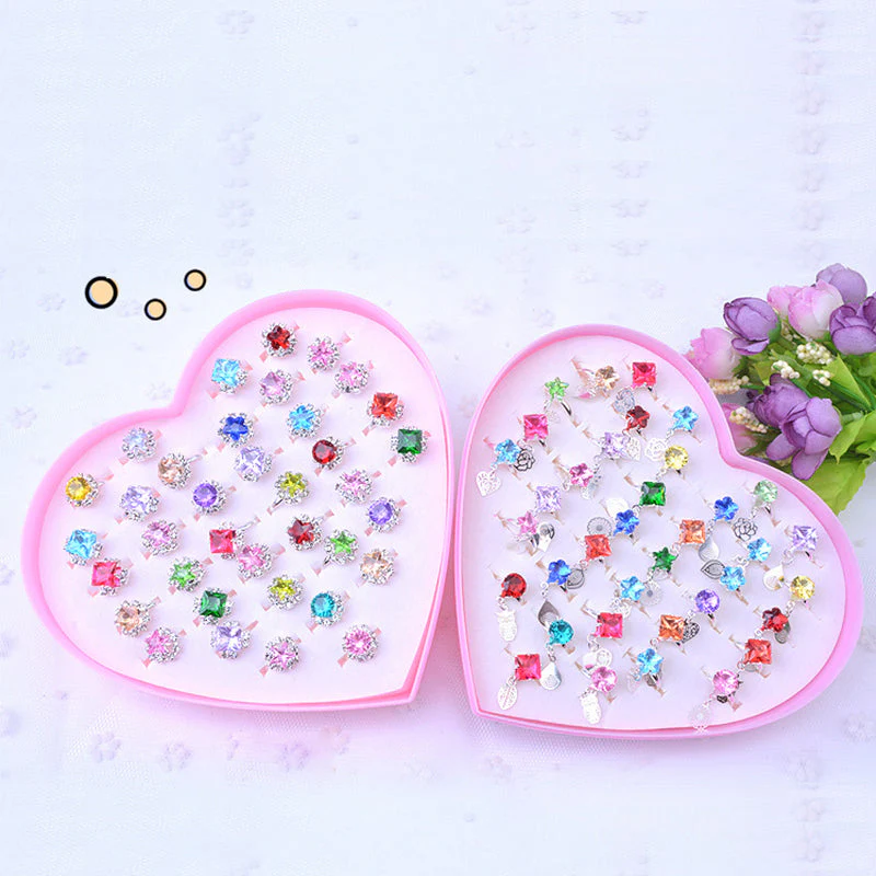 36 stuks schattige ringen voor meisjes