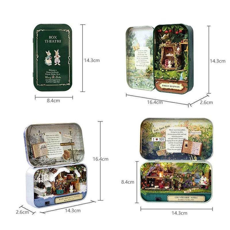 3D miniatuur poppenhuis met licht doe-het-zelf speelgoed - Image 8