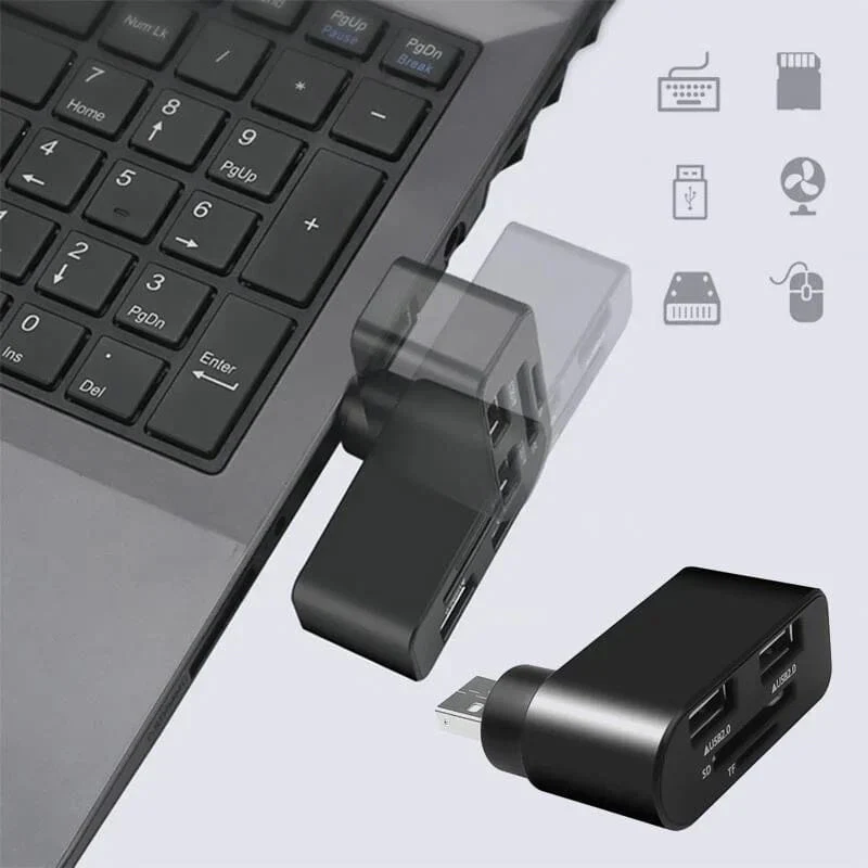 4-in-1 draaibare USB-hub - Image 8