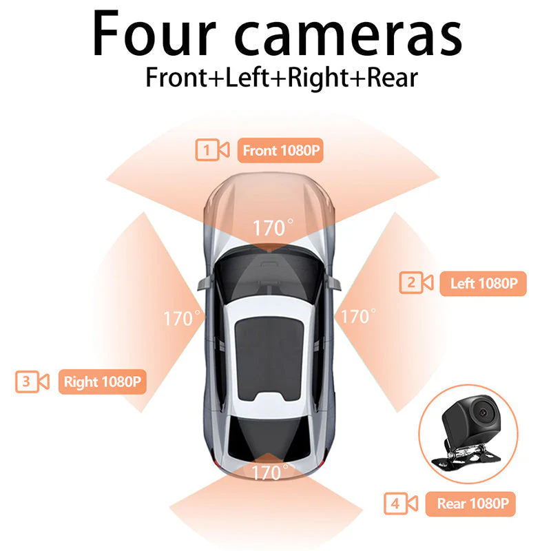 4-Kanaals 1080p Auto-Recorder - Kristalheldere Beveiliging Voor Uw Auto - Image 4
