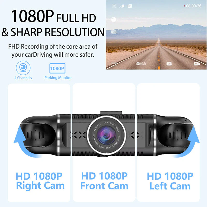 4-Kanaals 1080p Auto-Recorder - Kristalheldere Beveiliging Voor Uw Auto - Image 6