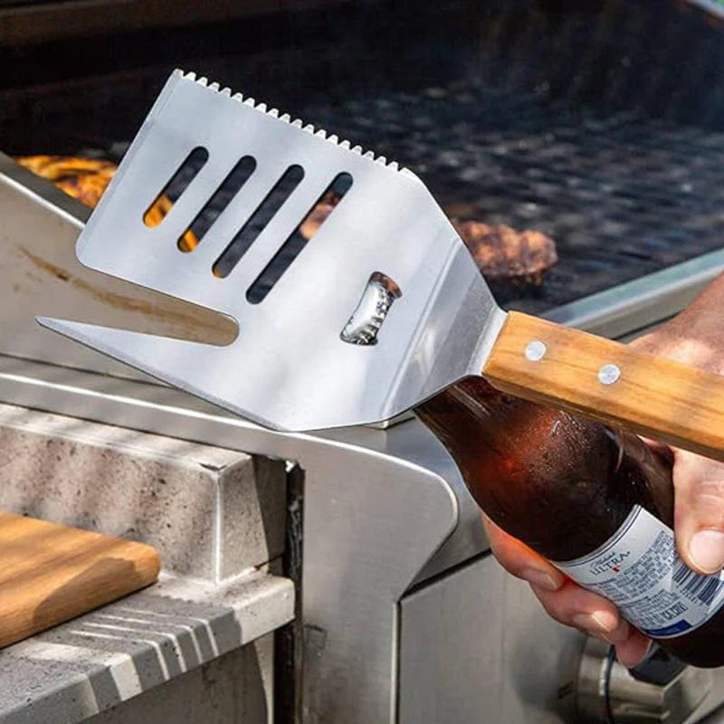 5-in-1 grillspatelvork met mes BBQ-gereedschap - Image 9