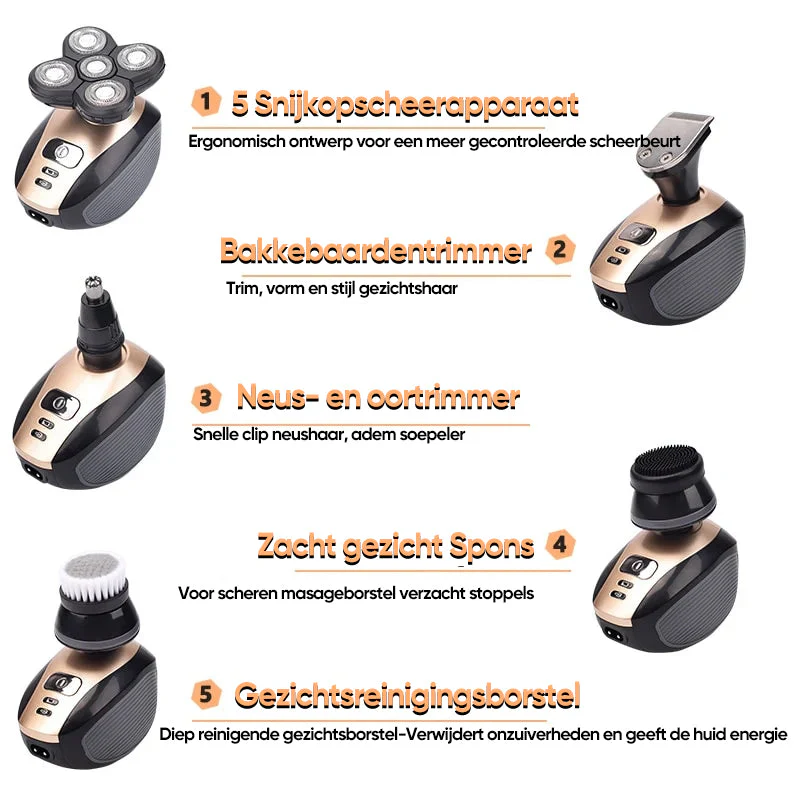 5-in-1 multifunctioneel 4D elektrisch scheerapparaat - Image 8