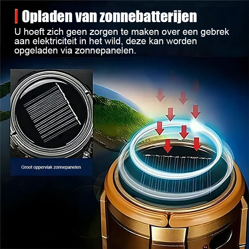 6-in-1 draagbare LED-campinglantaarn op zonne-energie - Image 5