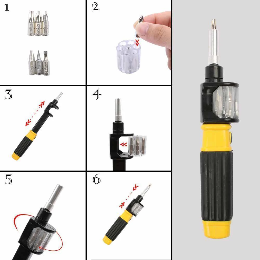 6-in-1 multifunctionele roterende schroevendraaier - Image 5