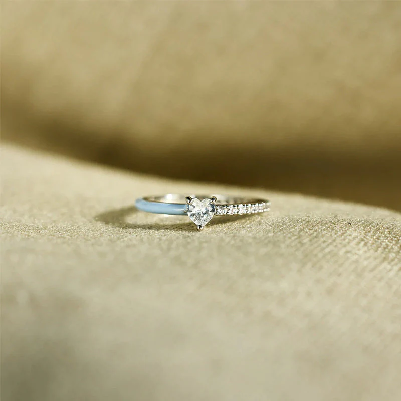 Aan mijn dochter - Gesneden Halve Emaille Ring - Image 4