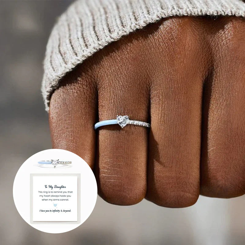 Aan mijn dochter - Gesneden Halve Emaille Ring - Image 8