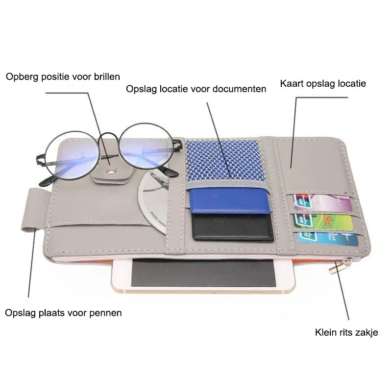 Alles-in-één auto zonneklep organizer - Image 5