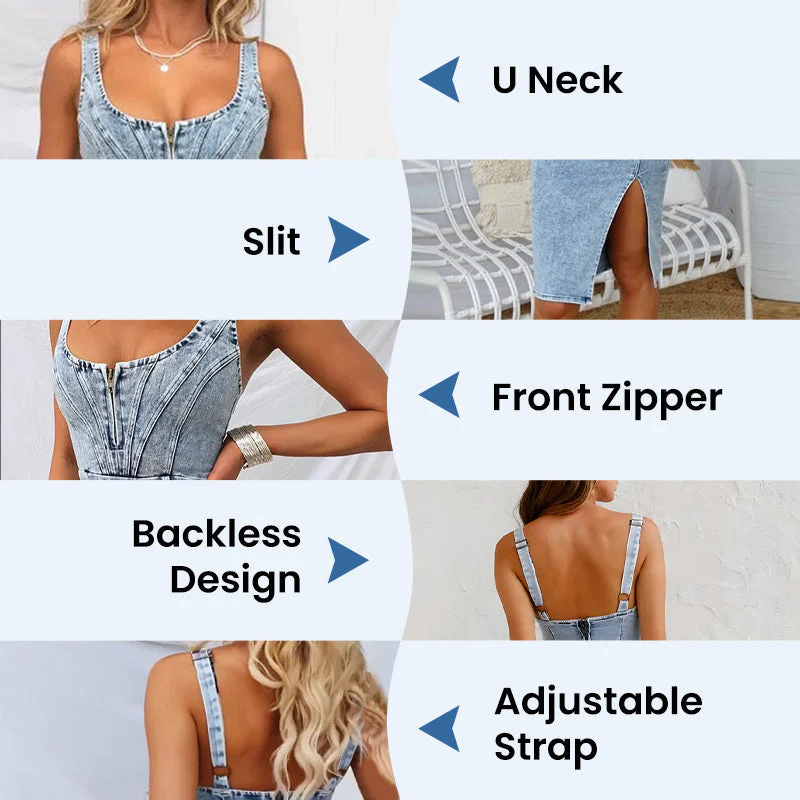 Angela – Denim Bodycon Jurk | 50% KORTING - Image 7