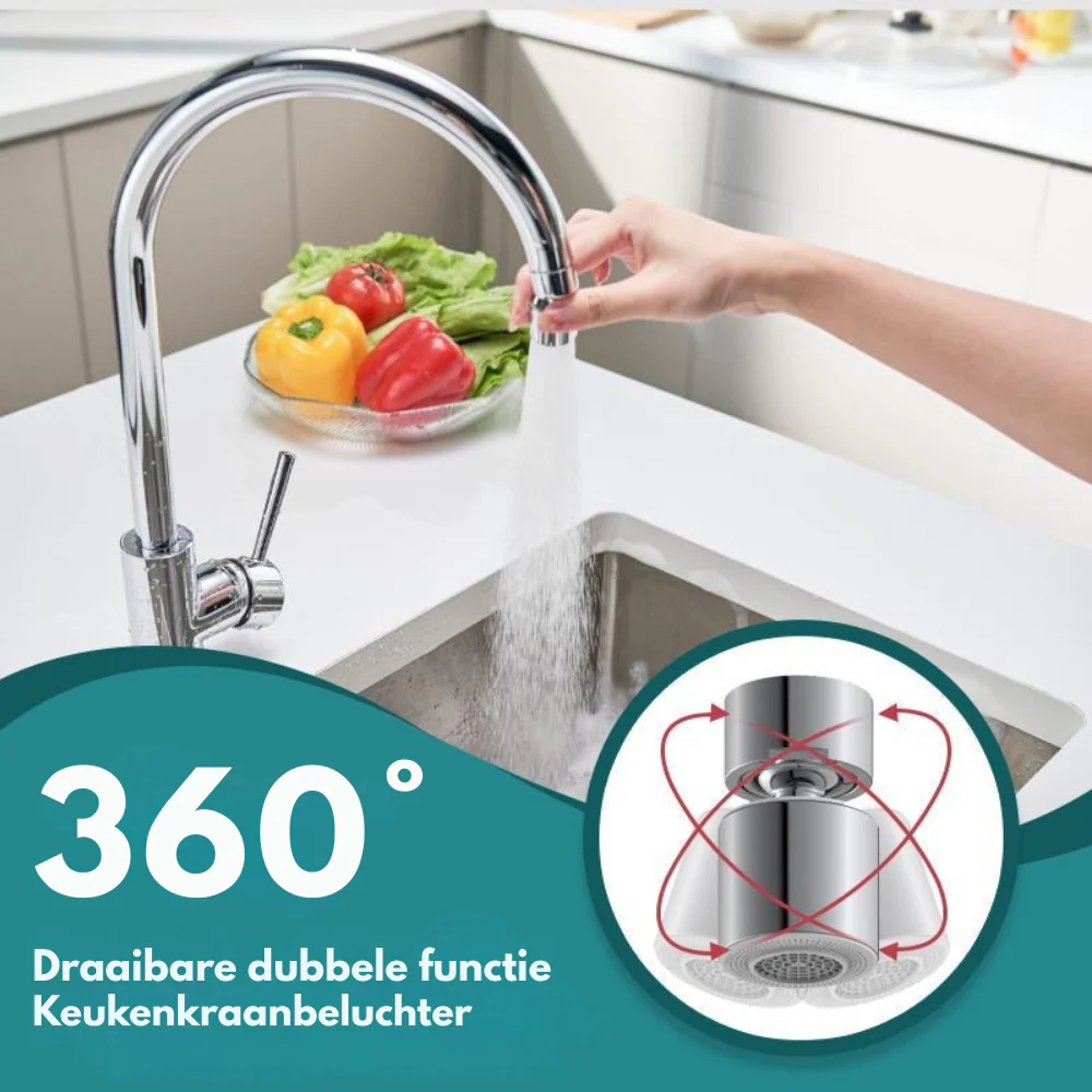 AquaSpin – 360° Kraanreiniger Upgrade | 1+1 GRATIS - Image 2