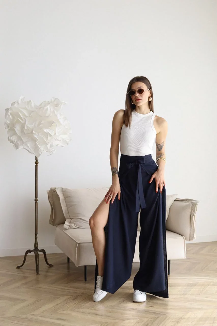 Asya™ Linnen Broek met Wijde Pijpen | Luchtig Comfort voor Elke Dag | 50% KORTING - Image 3