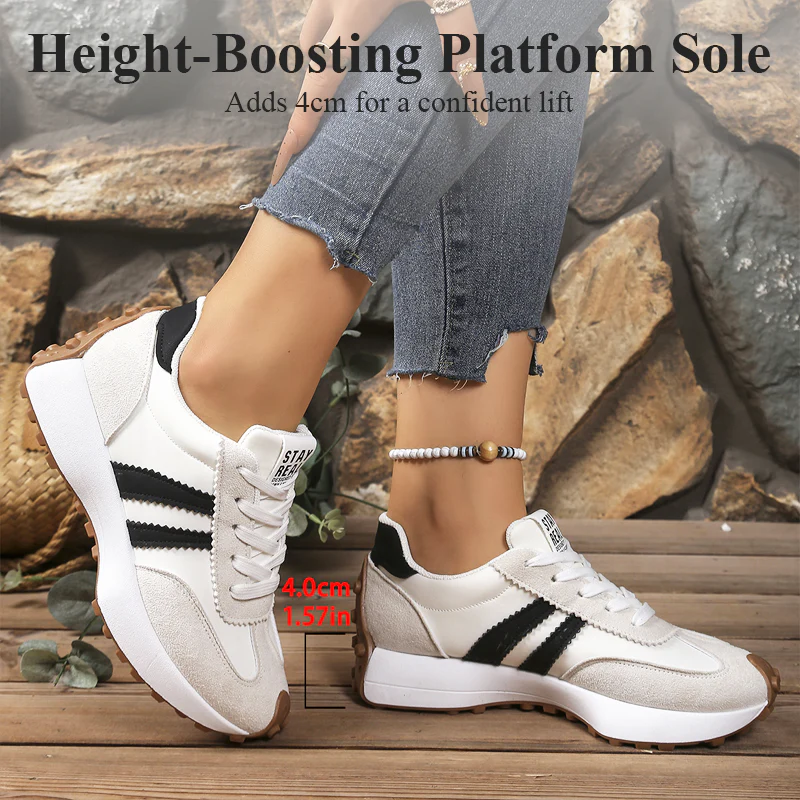 Ava – Dames Vintage-Inspiratie Chunky Sneakers met 4 cm Hoogte - Image 4