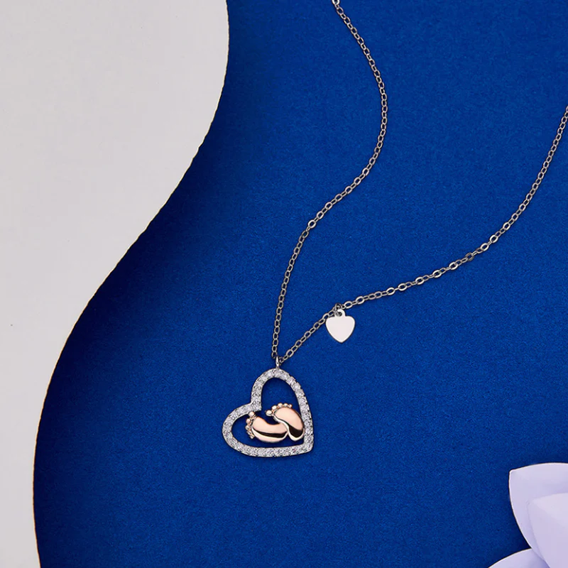 Baby Voeten Hart Hanger Ketting - Image 7