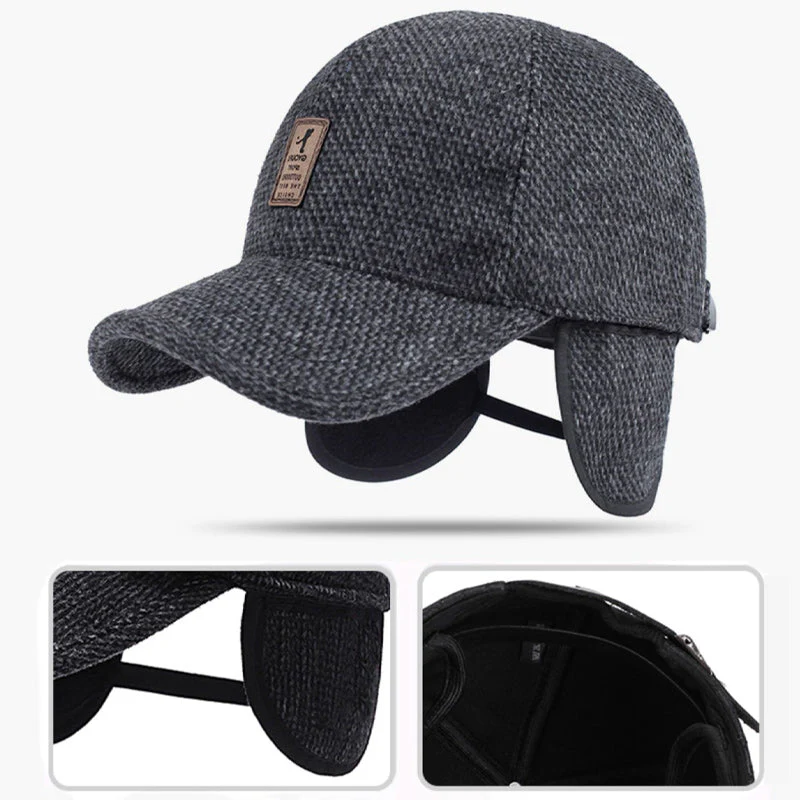 Baseball cap Winter Dad Hat Warm Snapback Caps - Image 4