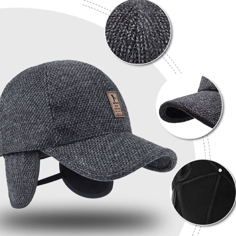 Baseball cap Winter Dad Hat Warm Snapback Caps - Image 5