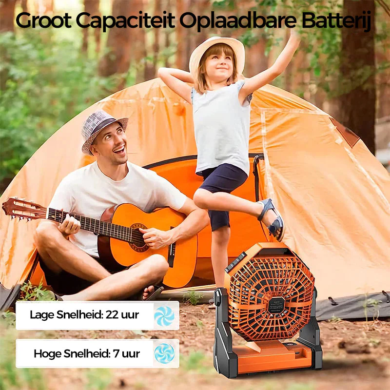 Camping LED-ventilator met licht - Image 5