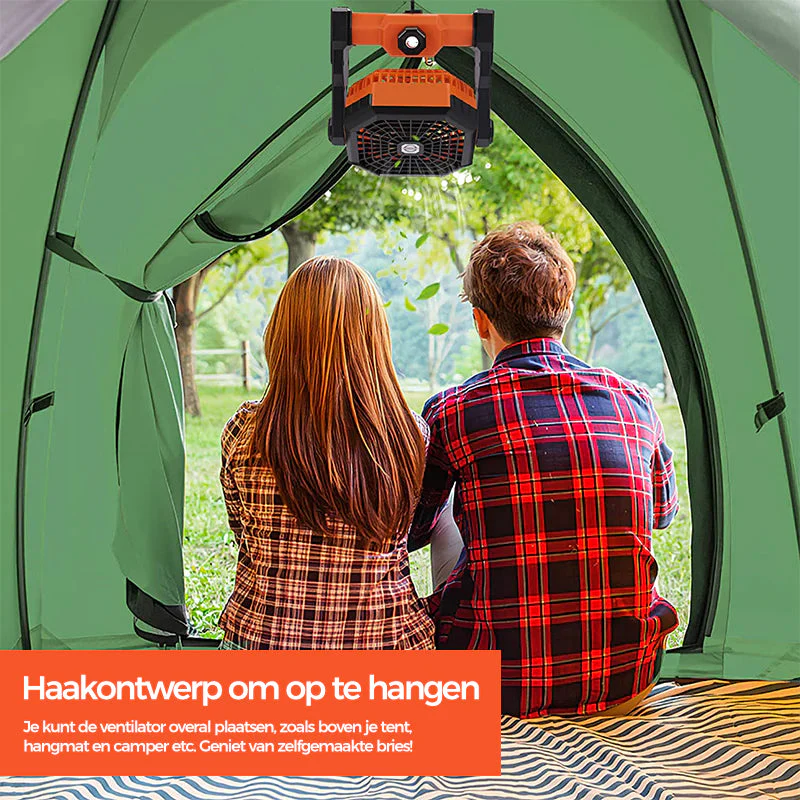 Camping LED-ventilator met licht - Image 7
