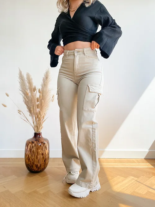 1+1 GRATIS | Cargo Jeans™ met stretch en wijde pijpen - Image 6