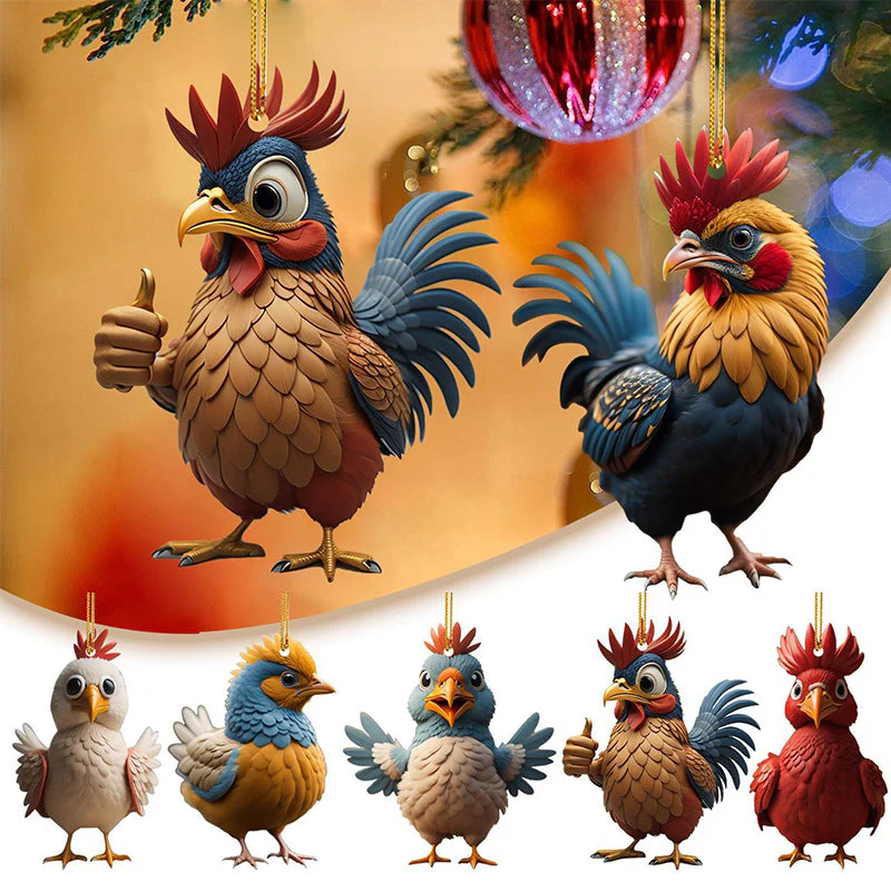 Cartoon rooster decorative ornaments - Image 21