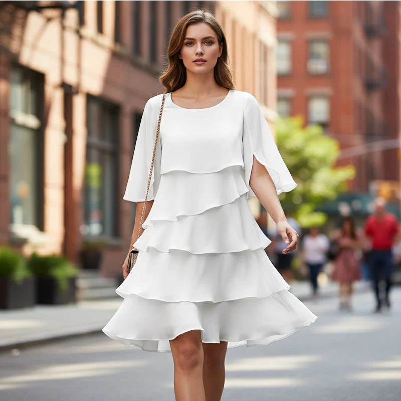 Celia – Elegante Ruffle Jurk | 50% KORTING - Image 8