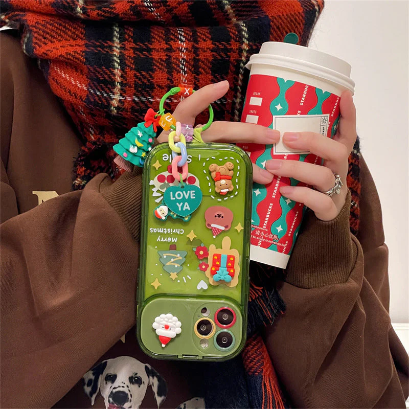 Christmas Tree Pendant iPhone Cover with Mirror - Image 3