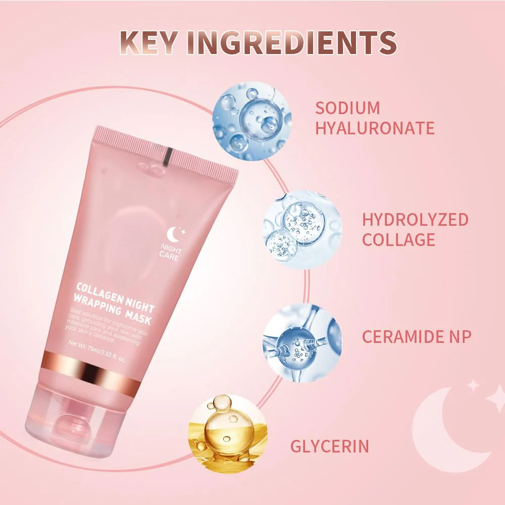 CollaGlow - Collagen Overnight Wrapping Peel-Off Gesichtsmaske - Image 6