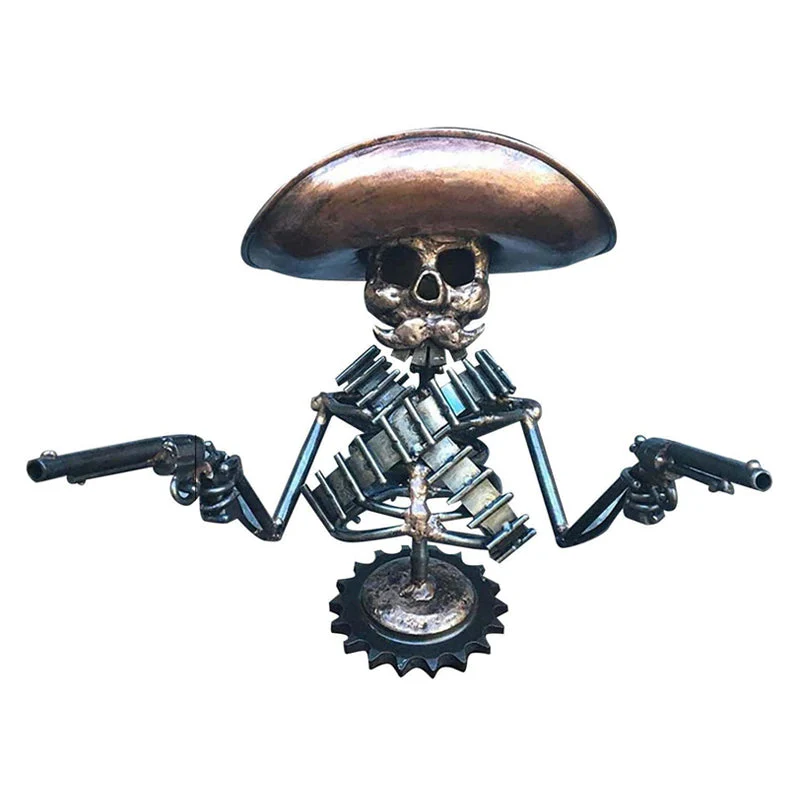 Cowboy Schedel Gunslinger Hood Ornament - Image 13