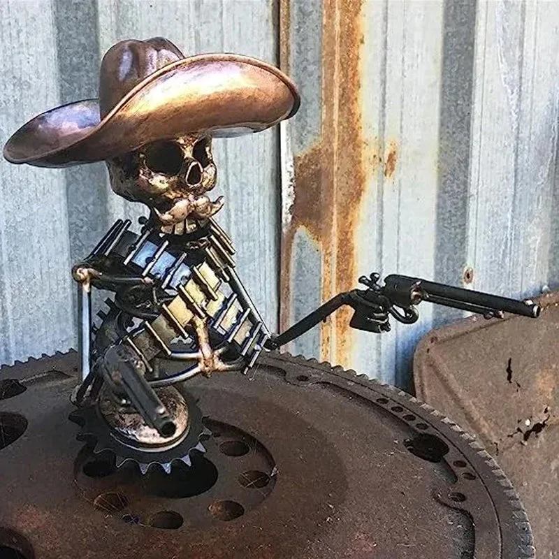 Cowboy Schedel Gunslinger Hood Ornament - Image 2