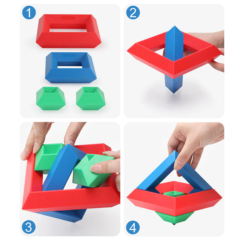 Creatieve bouwpiramides die blokken stapelen - Image 3