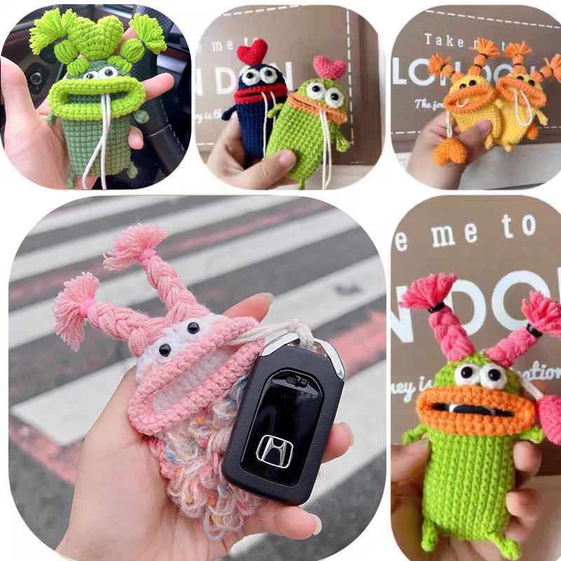 Creatieve uittrekbare Handgebreide Wollen Sleuteletui - Image 7