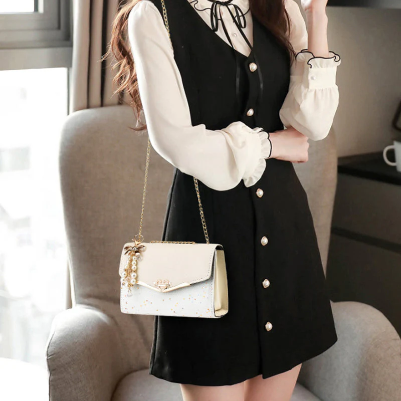 Crossbody schoudertas met lovertjes