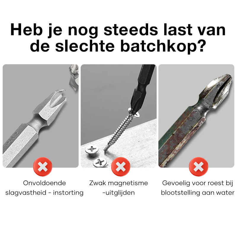 D1 Antislip- en slagvaste bit-kruisschroevendraaierbits - Image 5