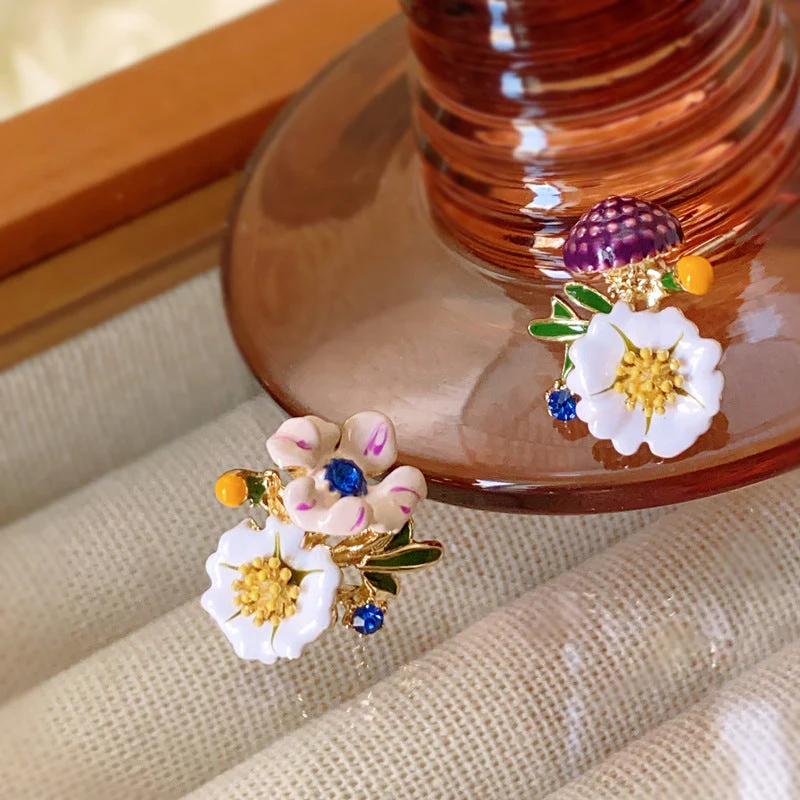 Daisy Flower asymmetrische oorbellen - Image 11