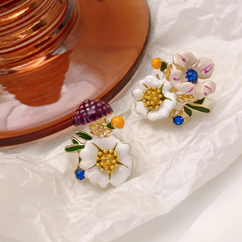 Daisy Flower asymmetrische oorbellen - Image 12