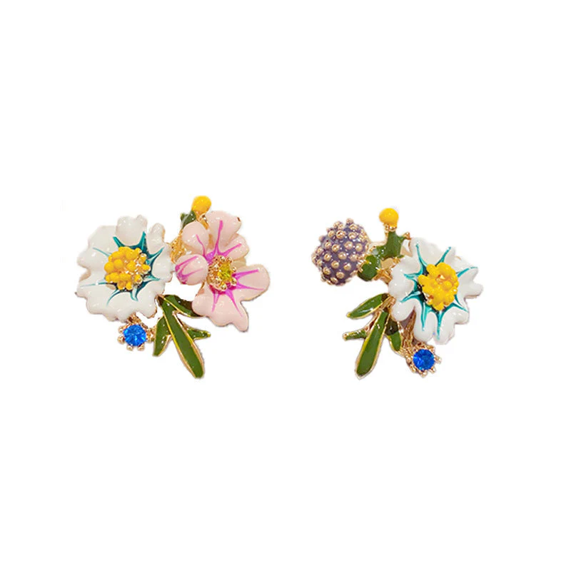 Daisy Flower asymmetrische oorbellen - Image 15