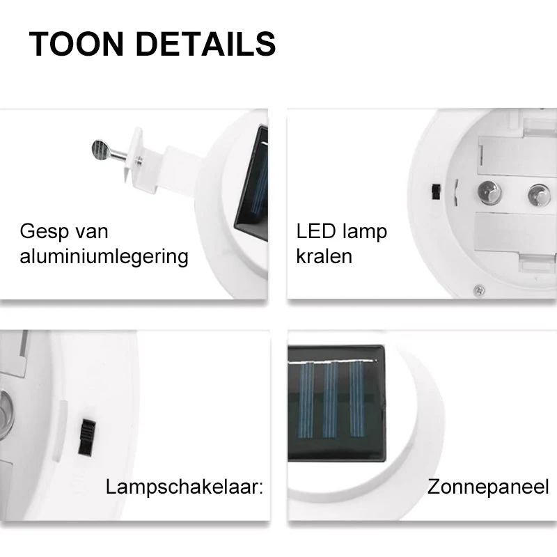 Dakgootverlichting op zonne-energie (2stukken) - Image 5