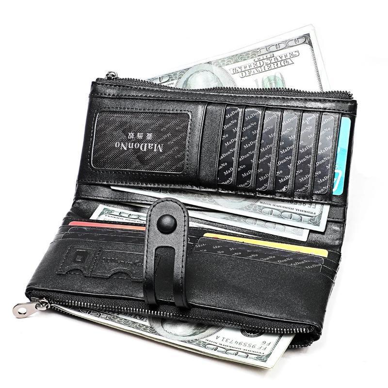 Dames echt lederen clutch lange geld portemonnee - Image 11