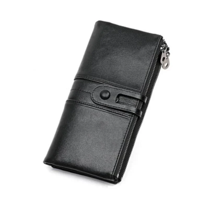 Dames echt lederen clutch lange geld portemonnee - Image 12