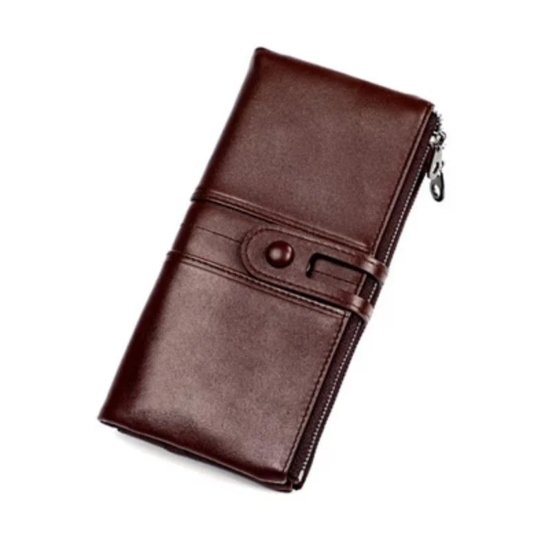 Dames echt lederen clutch lange geld portemonnee - Image 14