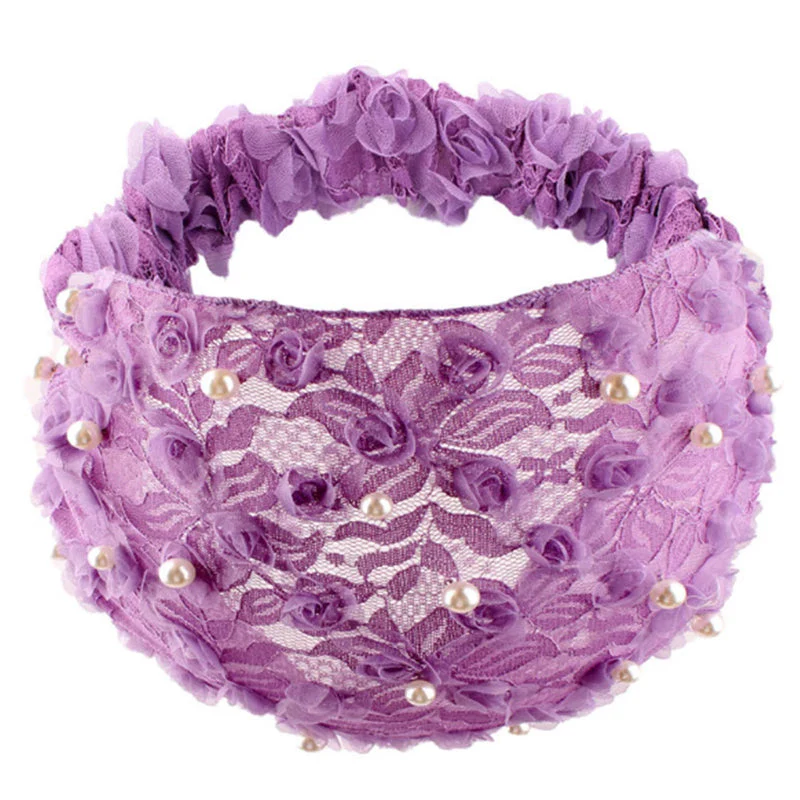Dames gebreide parelbandana elastische hoofdband - Image 3
