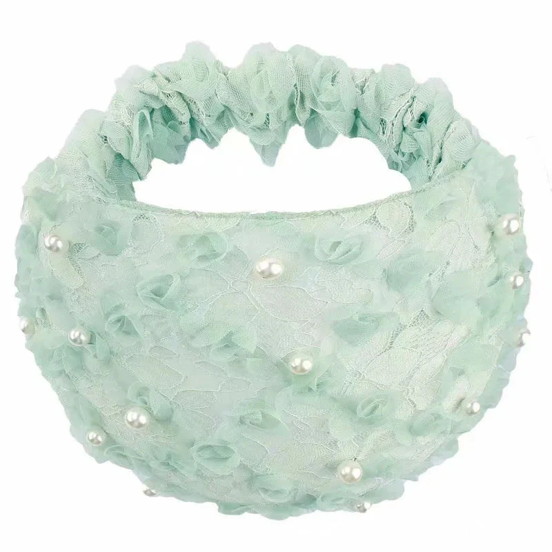 Dames gebreide parelbandana elastische hoofdband - Image 6
