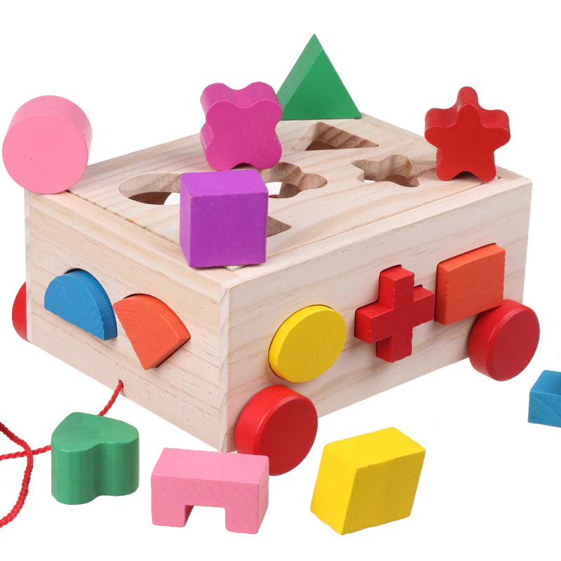 De Cube Car Houten Speelset (15 Vormen) - Image 5