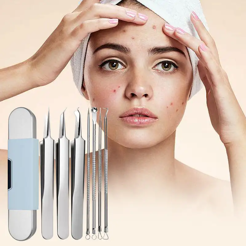DermaTool™ – 7-Delige RVS Mee-eters Verwijderaarset voor Echte Dieptereiniging Zonder Beschadiging | 50% KORTING