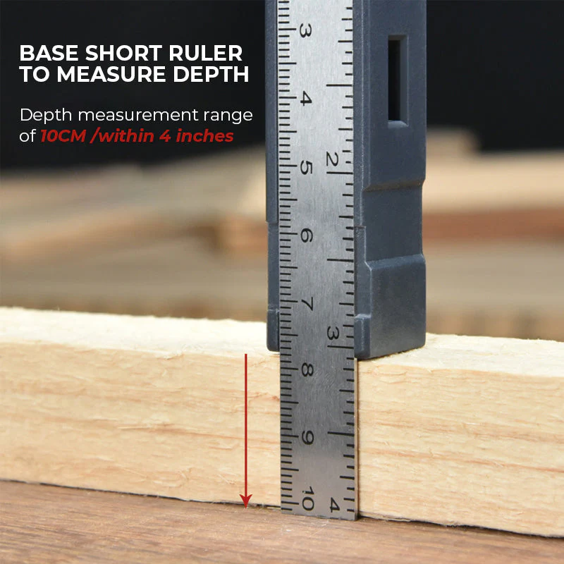 Detachable Adjustable Angle Woodworking Triangle Ruler - Image 2