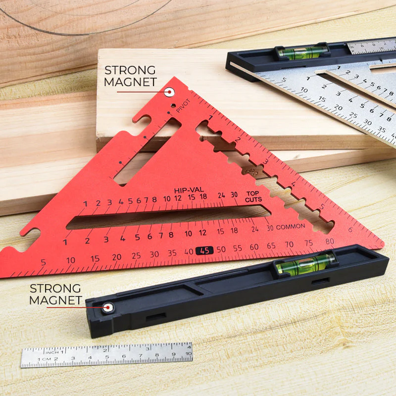 Detachable Adjustable Angle Woodworking Triangle Ruler - Image 3